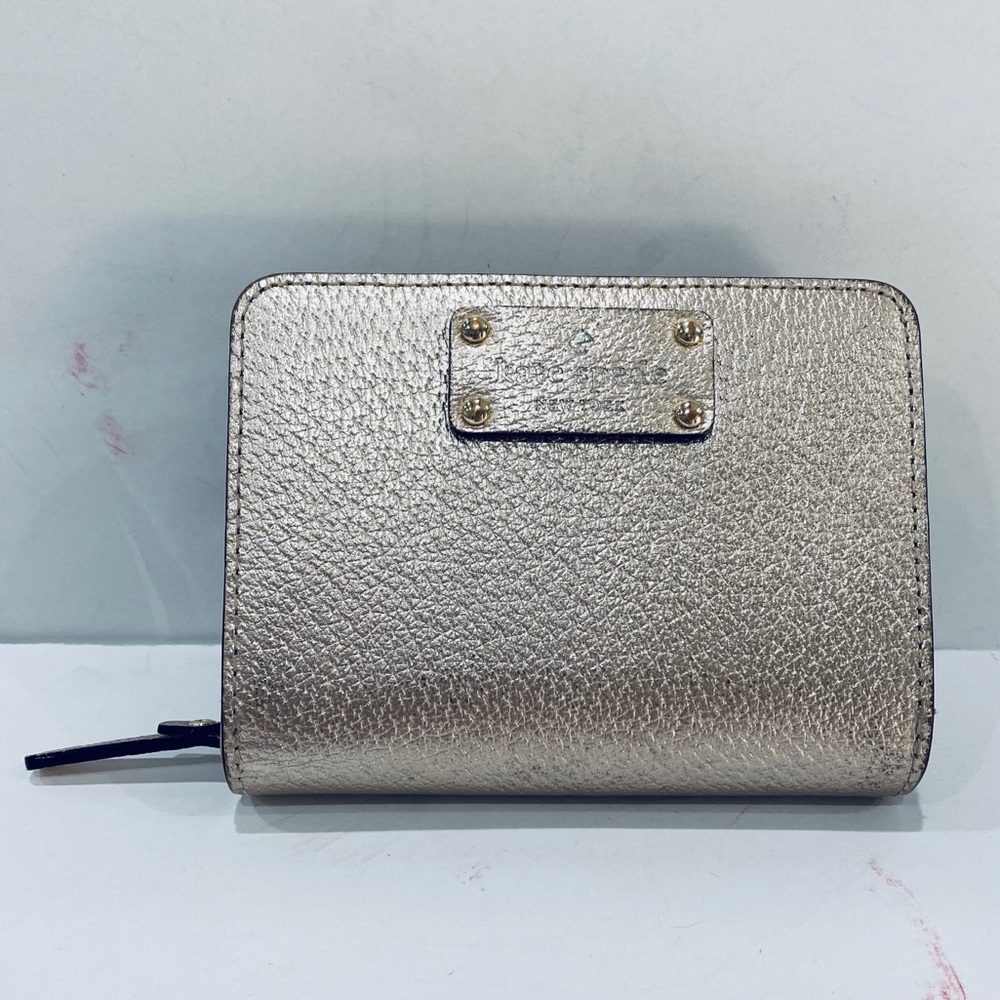 Gold Kate Spade Cards Zip Change Wallet